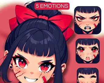 Samurai Girl PNGTuber Avatar | Chibi Anime Model (Instant Download)