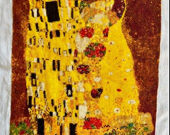 Punto croce - Gustav Klimt, Il Bacio