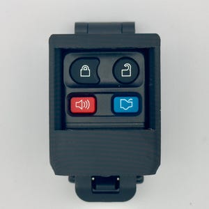 Ford square style 3/4 button keyless entry remote key fob holder for Police / Sheriff molle vest or duty belt compatible attachment.