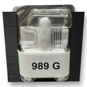May include: A white ink cartridge in a clear plastic packaging with a black label that says "989 G".