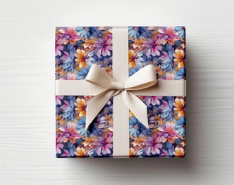 Oil Painted Floral Wrapping Paper | Premium Gift Wrap | Floral Gift Wrap | Vibrant Wrapping Paper