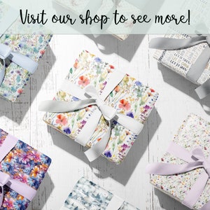 Wildflower Botanical Wrapping Paper Mothers Day Gift Wrap Luxury Gift Packaging 2 NEW Sizes 2 Finishes image 8