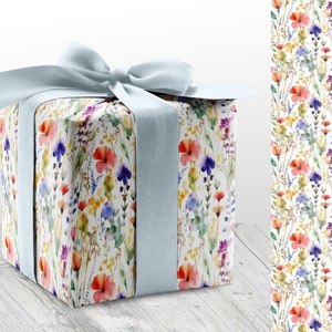 Nature Flower Wrapping Paper Wildflower Gift Wrap Mothers Day Paper 2 NEW Size Options 2 Finishes image 9