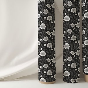 Black & White Floral Gift Wrap Floral Wrapping Paper Botanical Wrapping Paper Modern Gift Wrap 24x60 Roll image 3