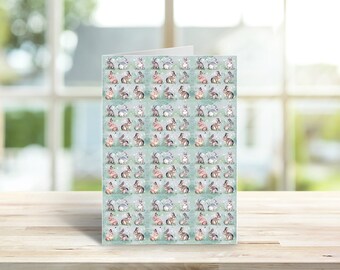 Baby Bunny Greeting Card Set | Baby Shower Greeting Cards | Customizable | Multiple Sizes | Set of 10