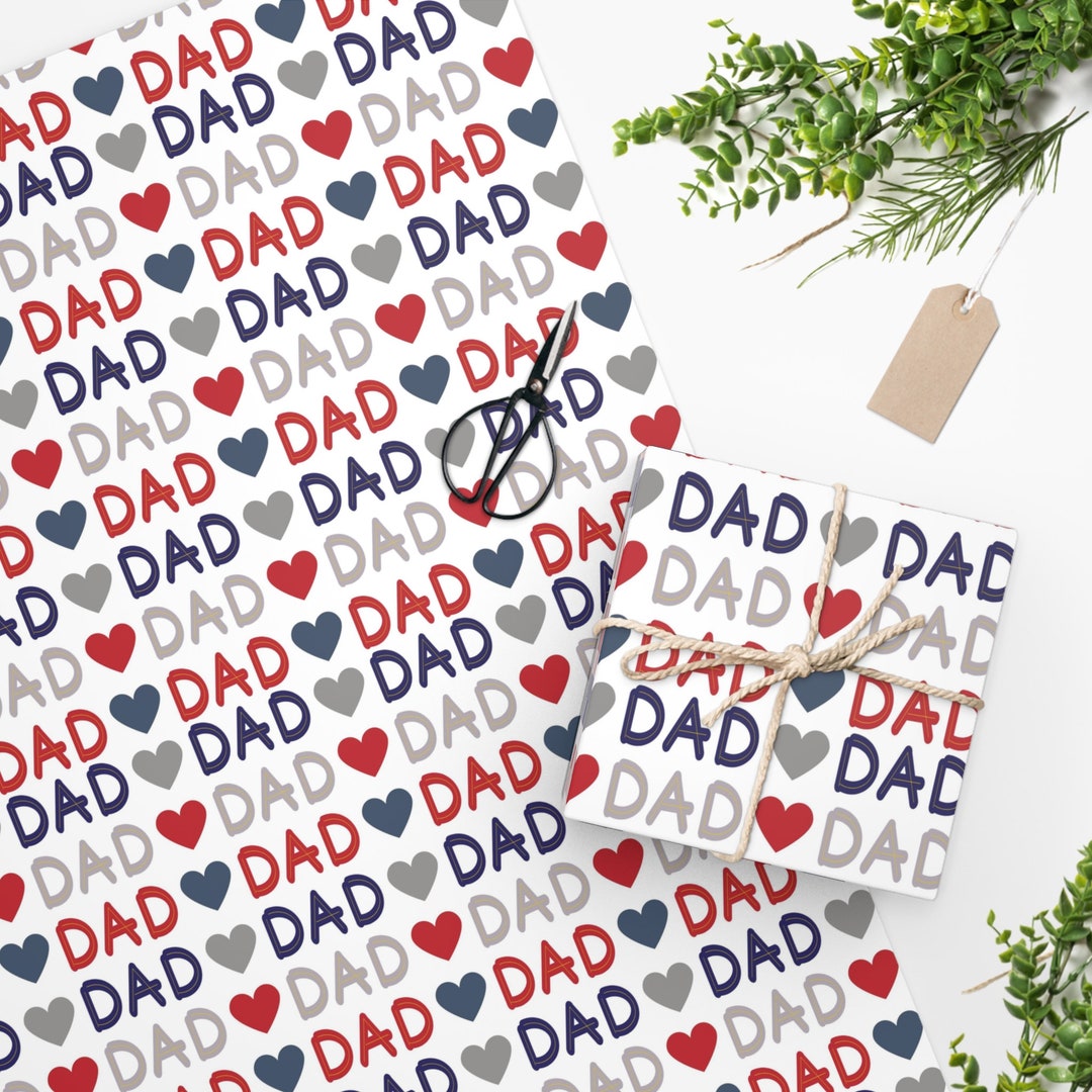Father's Day dad Wrapping Paper Premium Etsy
