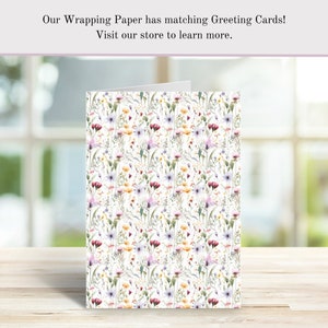 Wildflower Botanical Wrapping Paper Mothers Day Gift Wrap Luxury Gift Packaging 2 NEW Sizes 2 Finishes image 7