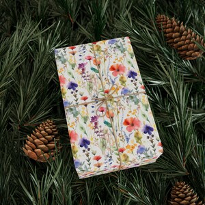 Nature Flower Wrapping Paper Wildflower Gift Wrap Mothers Day Paper 2 NEW Size Options 2 Finishes image 5