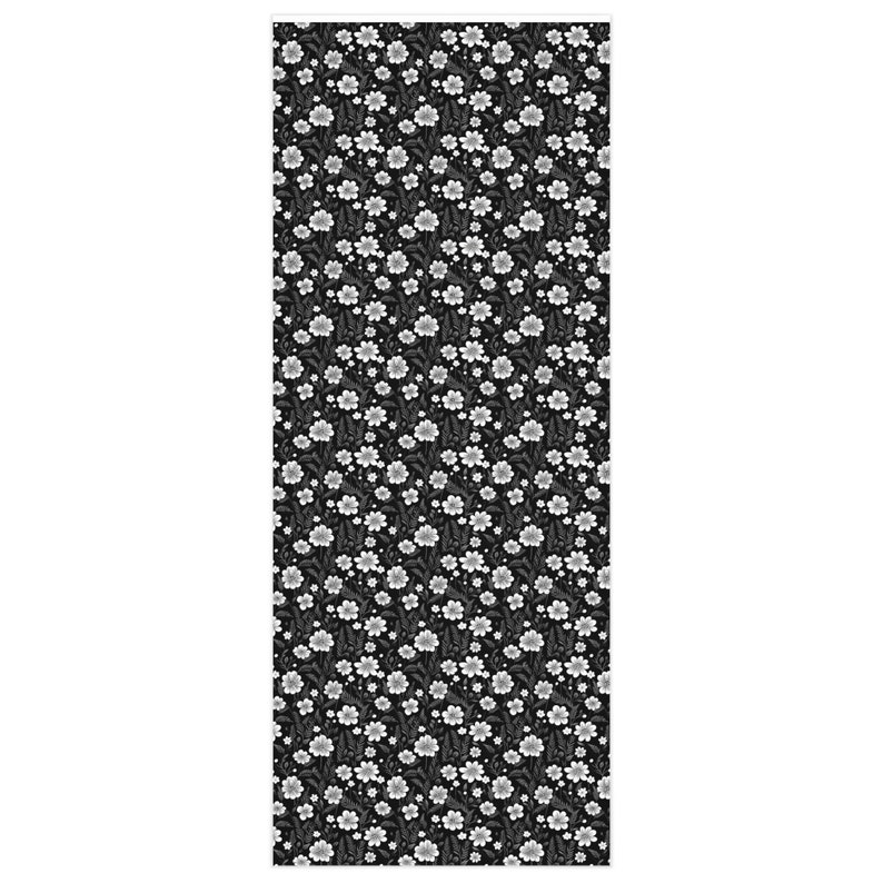 Black & White Floral Gift Wrap Floral Wrapping Paper Botanical Wrapping Paper Modern Gift Wrap 24x60 Roll image 4