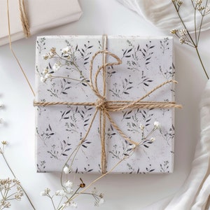 Shabby Chic Floral Wrapping Paper, Botanical Gift Wrap, Anniversary Gift Wrapping Paper, Birthday Gift Wrap, Wrapping Paper Rolls