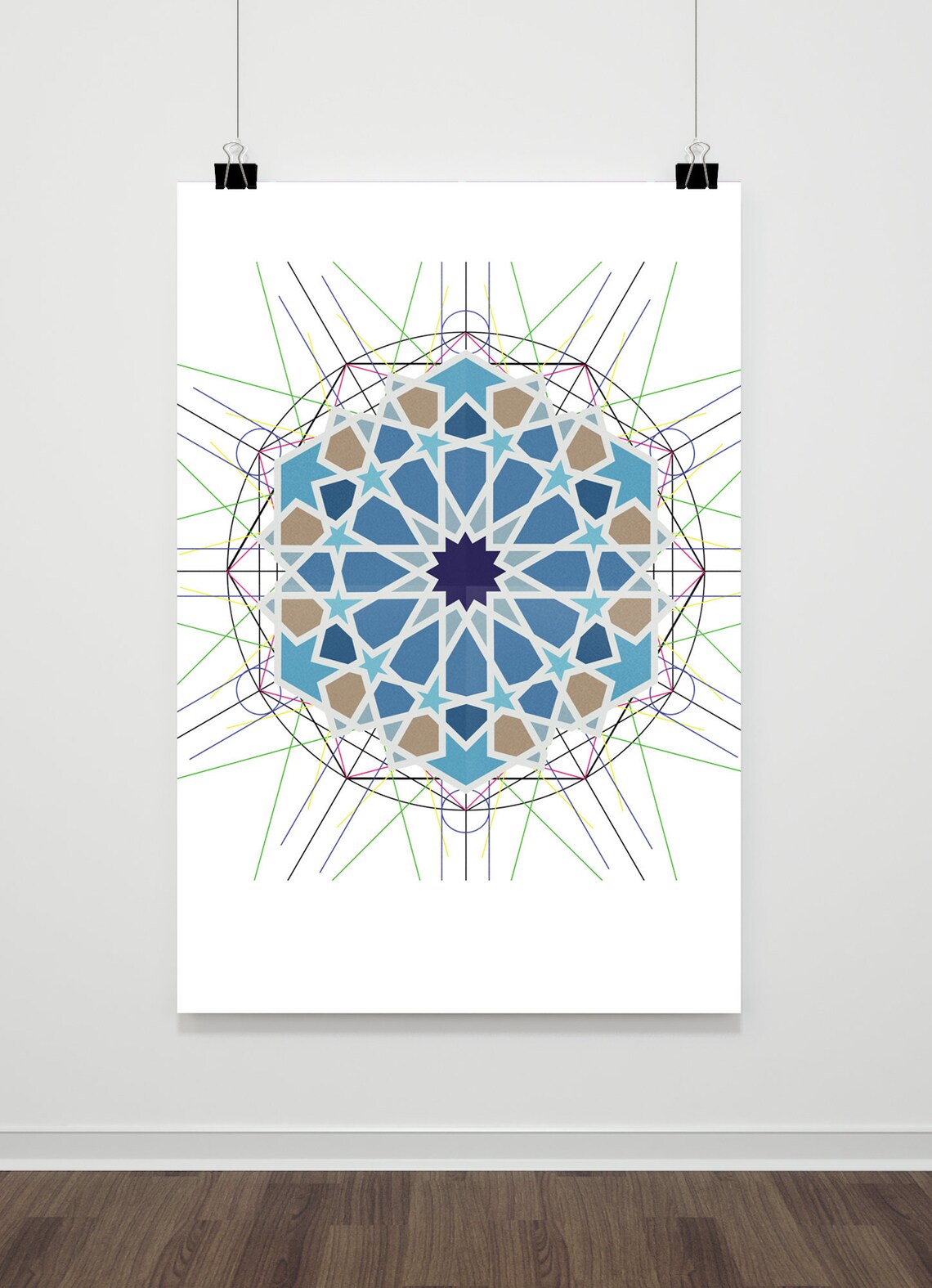 Geometric Moroccan Colouring Page Digital Download Islamic Art Crafts Wall Art Digital Printable ...