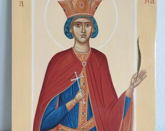 Saint Catherine, Byzantine Icon, Iconography