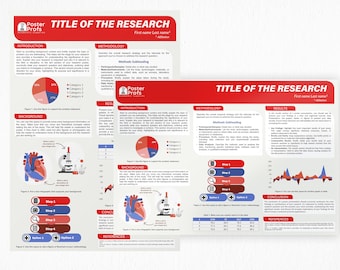 Professional University Research Scientific Display/ A0 Academic Poster Template Landscape & Portrait/ Red Medical/ PowerPoint .pptx DIGITAL