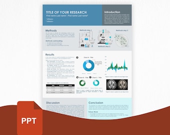 Academic Poster Template A0 / PowerPoint layout for scientific conference / Study abstract presentation / pptx DIGITAL /
