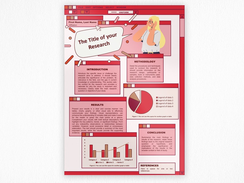 Editable A0 Academic Poster Template // Infographic Comic Etsy UK
