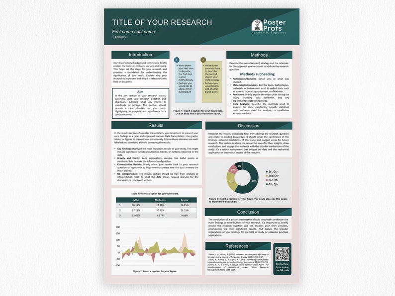 Professional University Research Scientific Conference/ A0 Academic Poster Template Portrait / modern light / PowerPoint .pptx DIGITAL / image 1