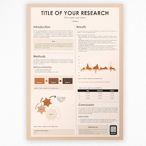 Professional University Research Scientific Conference/ A0 Academic Poster Template Portrait / modern light / PowerPoint .pptx DIGITAL /
