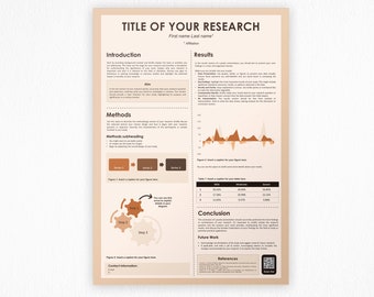 A0 Academic Poster Template: Modern Research Conference Design (PPTX Digital Download)