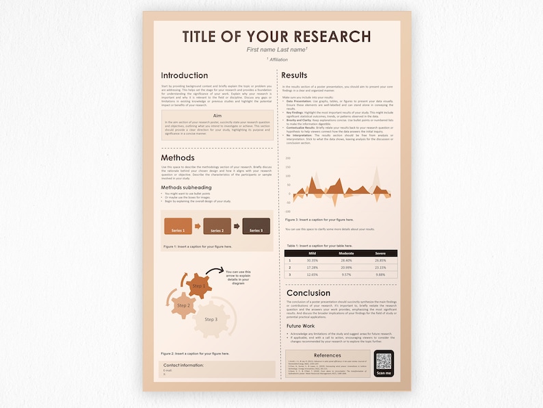 Application Poster References A0 Academic Poster Template: Modern Research Conference Design (PPTX ...
