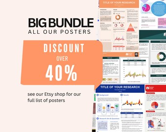 Academic Poster Template Bundle: Scientific Conference PowerPoint (Digital Download)