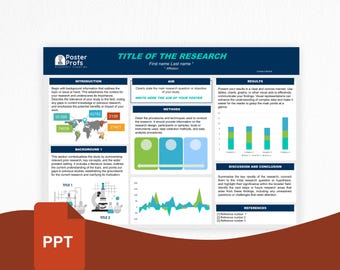 Academic Research Poster Template: A0 & A1 PowerPoint (Digital .pptx)
