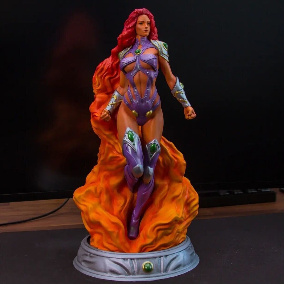 Starfire - Customizable 3D Printed Figurine - Perfect Gift for Teen Titans Fans - DIY Paint