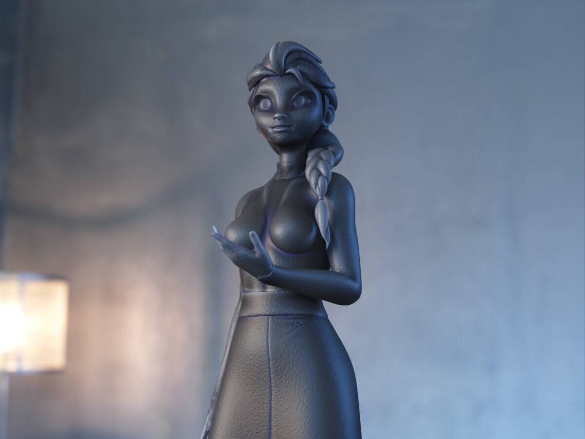 Elsa - Customizable 3D Printed Figurine - Perfect Gift for Frozen Fans - DIY Paint
