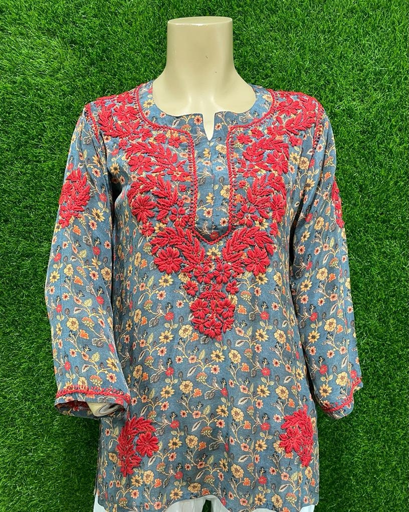 Crepe short kurtis sale