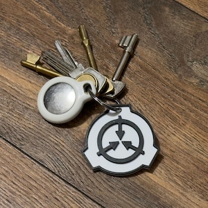 SCP logo Keychain 3D printed