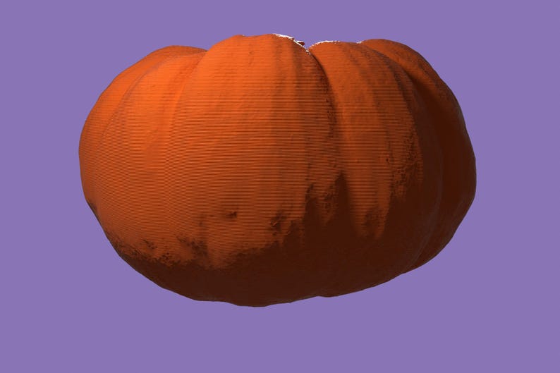 3D Printed Halloween Pumpkin Decoration Customizable Fall Decor Unique