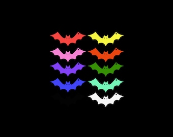 3D Printed Bat Keychain – Gothic Halloween Bat Accessory in Eco-Friendly PLA