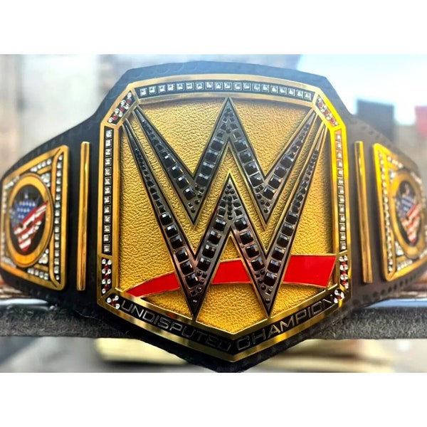 Neuer individuell anpassbarer WWE American Nightmare Undisputed Championship-Gürtel, Wrestling-Titel-Replik, 2 mm Messing-Gürtel in Erwachsenengröße