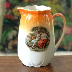 Grand pot à lait en porcelaine tchèque Victoria China Czechoslovakia