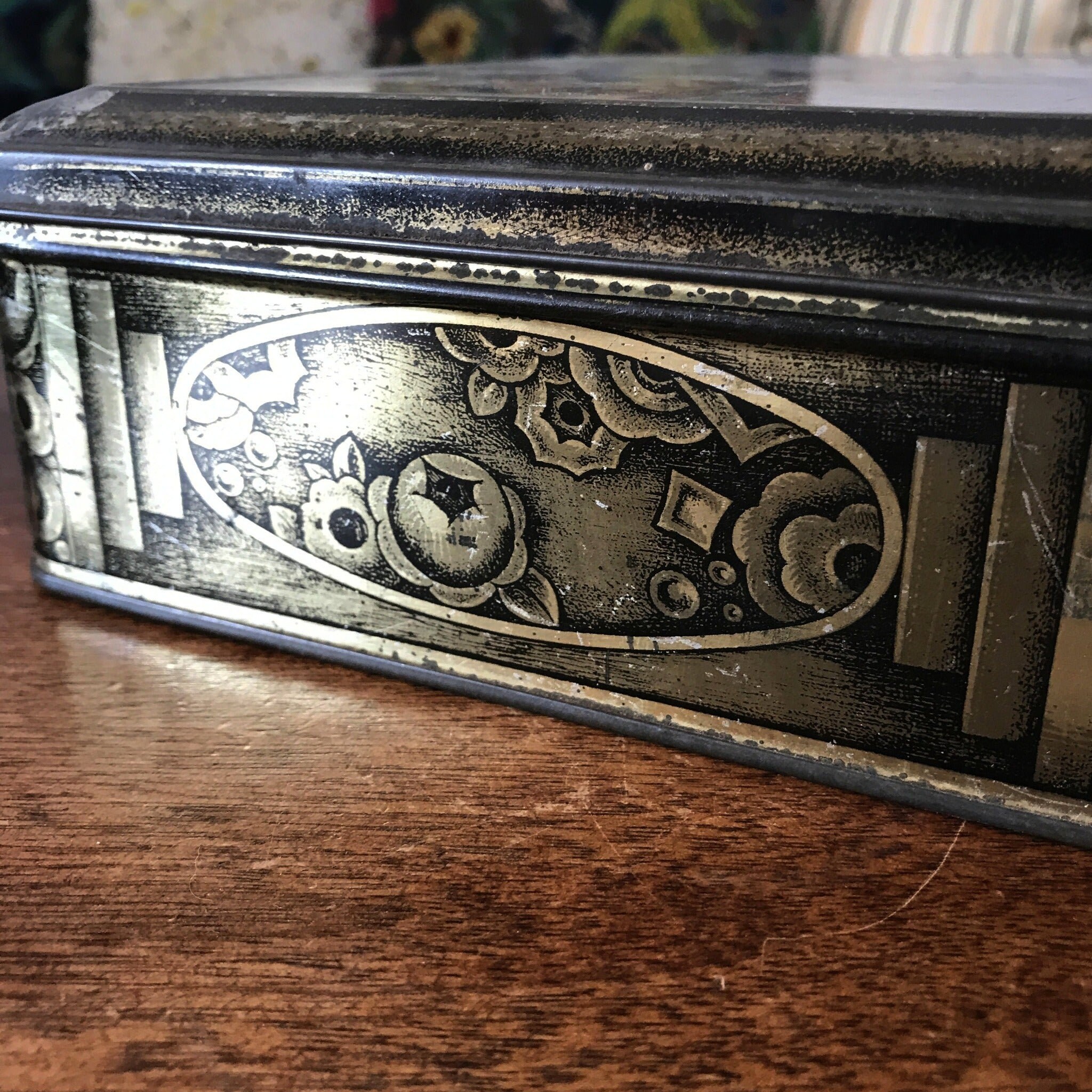 Rectangular Metal Box Drawing by E. Meier Kittens Playing Etsy UK