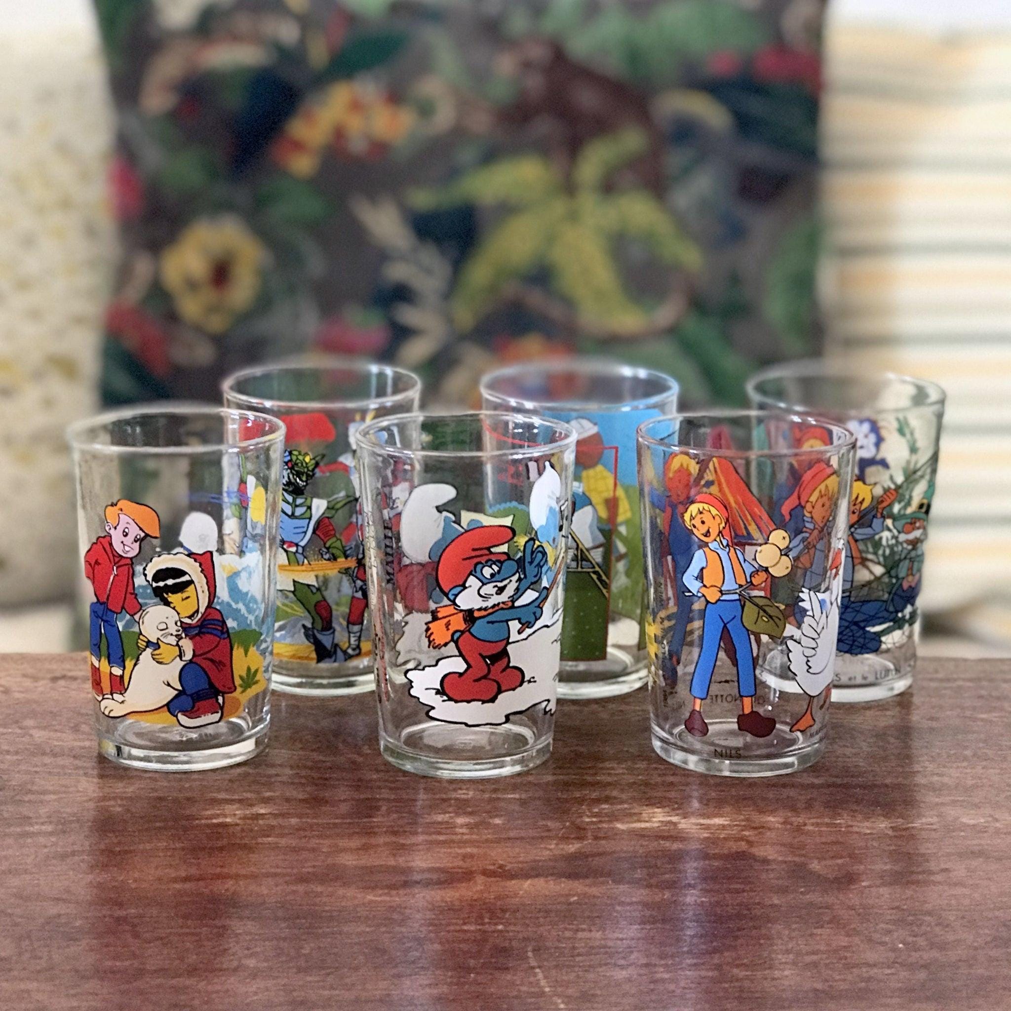 Lot De 9 Sous-verres En Métal Vintage - Dessins Enfants - Occasion