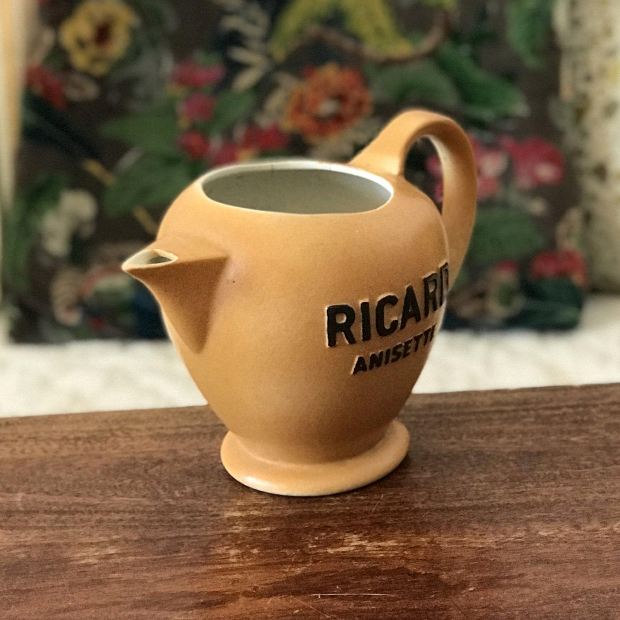 Vintage French set of large RICARD water carafe and 3
