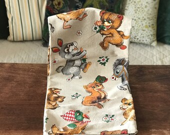 Coupon De Tissu Vintage Martine 1995 - 82 X 136 Cm - 100% Coton Lavé - Parfait Pour Couture Enfant