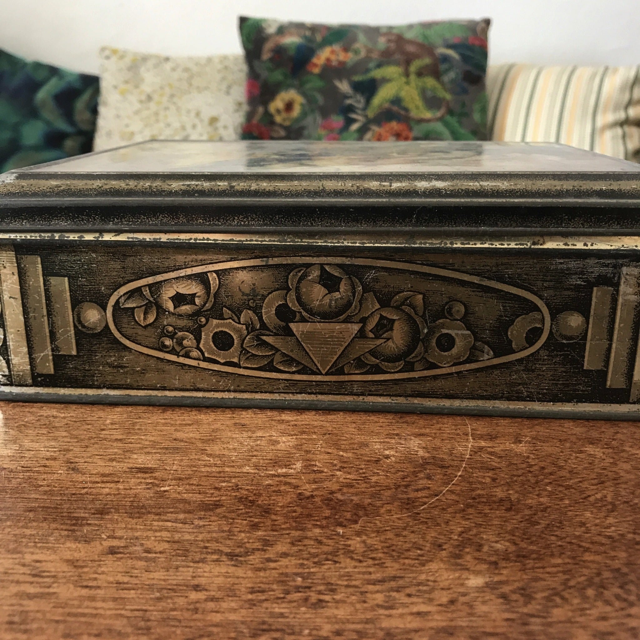 Rectangular Metal Box Drawing by E. Meier Kittens Playing Etsy UK