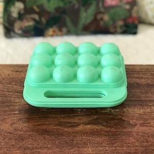 Water green molded plastic egg box