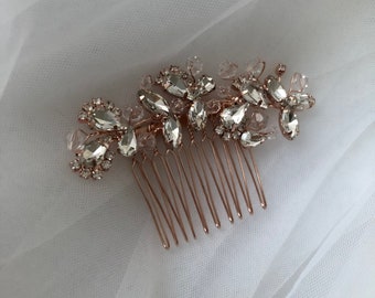 Peigne à cheveux de mariée en Crisal, accessoires de mariée en pierres de zirconium,bridal comb,wedding hair comb