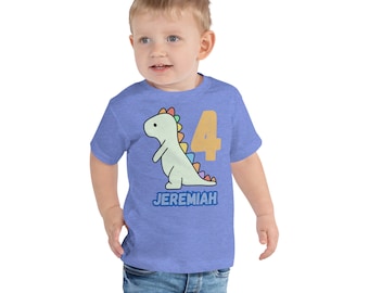 Chemise d'anniversaire dinosaure personnalisée, chemise d'anniversaire, cadeau d'anniversaire, cadeau d'anniversaire, chemise personnalisée, personnalisé, chemise pour tout-petit