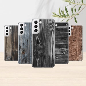 Custodia per telefono con texture in legno e alberi di pino per iPhone 14 13 12 Pro 11 XR 8 7, Samsung S23 S22 A73 A53 A13 A14 S21 Fe S20, Pixel 7 6A