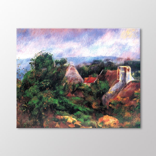 Houses In Roche Guyon 1885 by Pierre Auguste Renoir Canvas Wall Art