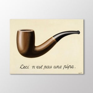 Treachery of Images by Rene Magritte Canvas Wall Art