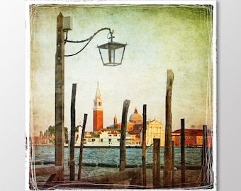 Vintage Pier Painting Canvas Wall Art