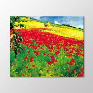 Poppies Landscape, 1887 by William Blair Bruce Canvas Wall Art