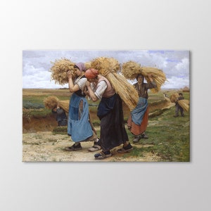 The Gleaners by Julien Dupre Canvas Wall Art