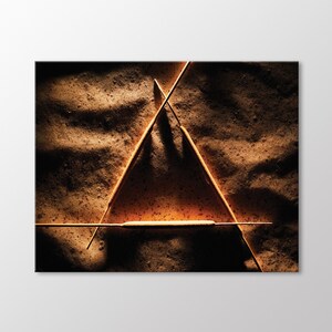 Light Reflection on Triangle Canvas Wall Art