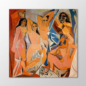 Picasso Die Damen von Avignon Leinwand Wandkunst, Pablo Picasso Les Demoiselles D Avignon Kunstdruck