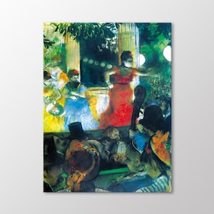 Cafe Concert in Ambassadeus, 1877  by Edgar Degas Canvas Wall Art